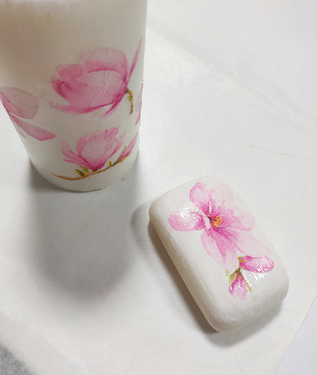 ŚWIECA I MYDŁO DECOUPAGE